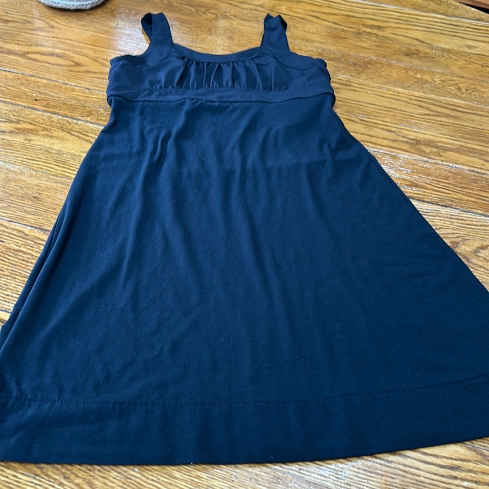 Alpine Design black tank dress with tucked bodice. Size Small.  Good condition.